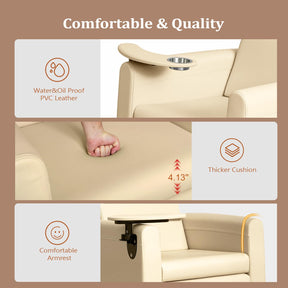 OmySalon PCE-WR Professional Full-Floor Support Electric Pedicure Chair with Adjustable Backrest & Hidden Storage Platfo