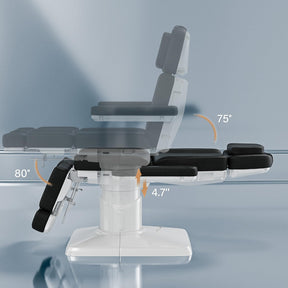 OmySalon LBTC2 73in Electric Tattoo Facial Bed with 2 Motors, Remote One-touch Operate, 90° Rotation and Adjustable Split Legs