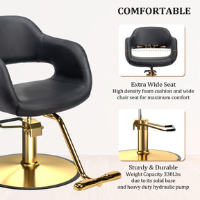 OmySalon SC3011 Heavy Duty 360° Swivel Hydraulic Styling Chair