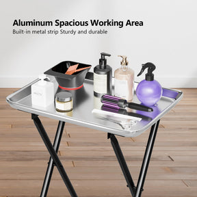 OmySalon ST1401 Foldable Rolling Salon Tray Trolley Cart on Wheels