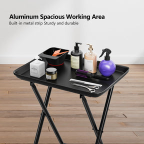 OmySalon ST1401 Foldable Rolling Salon Tray Trolley Cart on Wheels