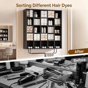 OmySalon SCRUC Wall-Mounted Hair Color Tube Organizer Rack