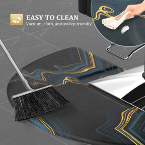 OmySalon 3' x 5' Circular Anti Fatigue Salon Mat for Square Base Styling Chair