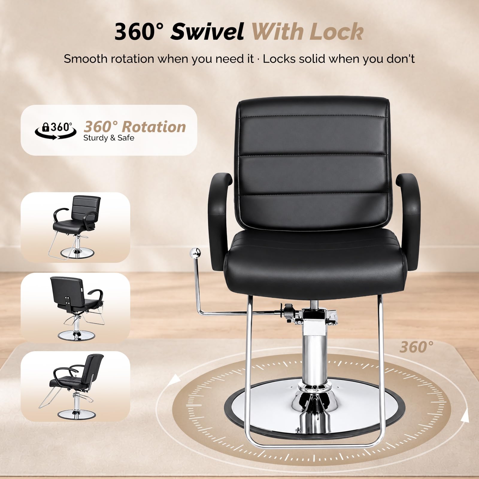 OmySalon SC3701 All Purpose Reclining Hydraulic Salon Styling Chair