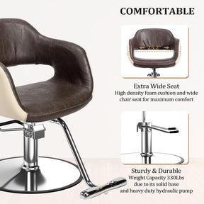 OmySalon SC3011 Heavy Duty 360° Swivel Hydraulic Styling Chair