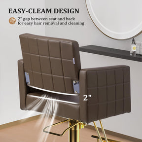 OmySalon SC2001 Heavy Duty Hydraulic Wide Seat Hair Stylist Salon Chair