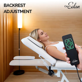 OmySalon MTB-W 71in Heavy Duty Electric Dual-Motor Remote Control Physical Therapy Massage Table with Adjustable Height & Backrest