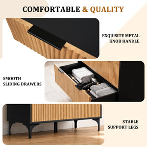 OmySalon WSCTD Modern Retro Salon Styling Station with 4 Drawers & 3 Tool Holders