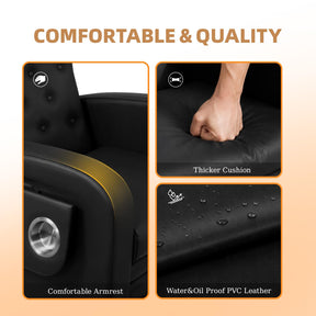 OmySalon PCE-BD 3-in-1 Plumbless Electric Pedicure Chair With Technician Stool Footrest And Adjustable Backrest