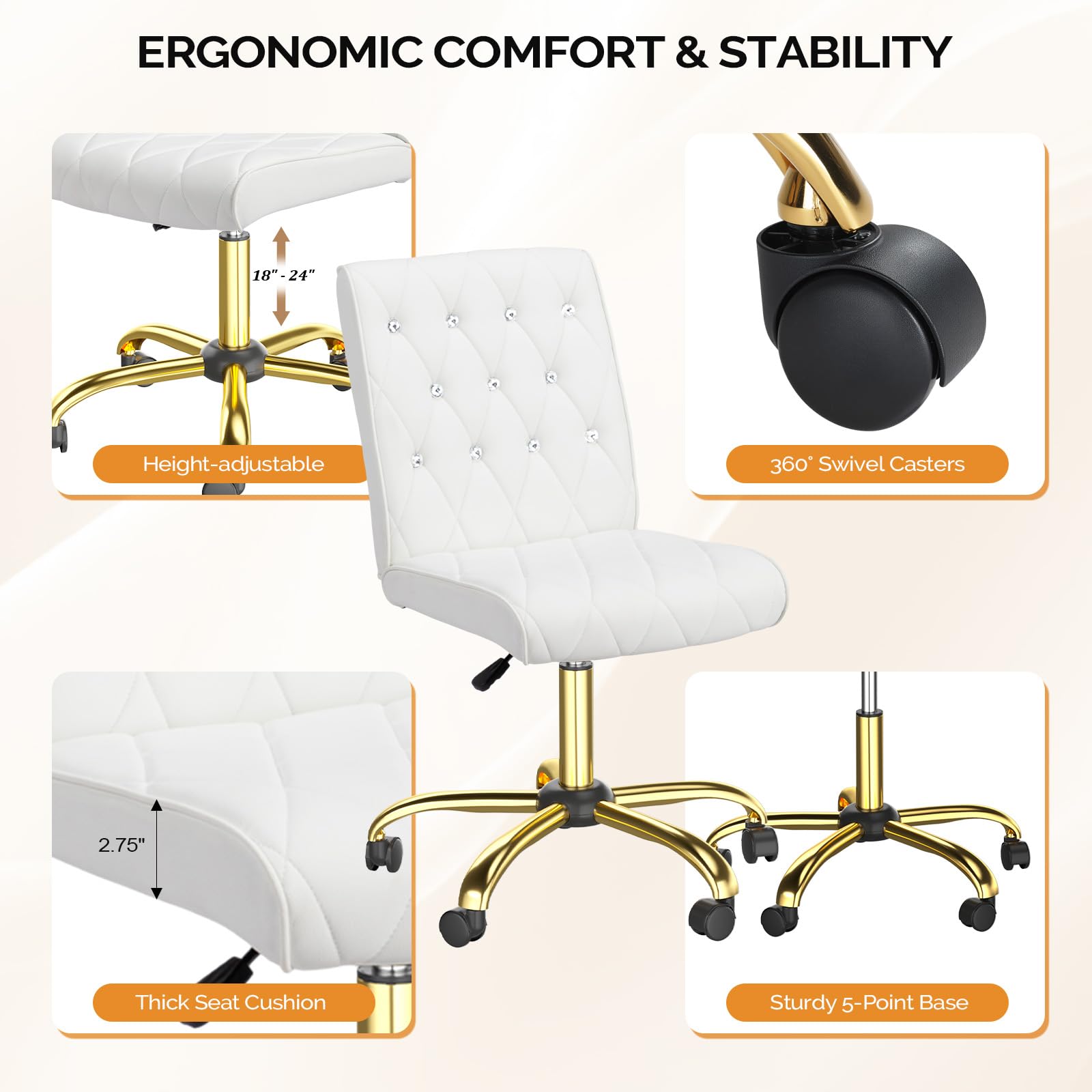 OmySalon MT-SC Nail Manicure Table w/Electric Dust Collector & Wrist Rest & Diamond Decoration