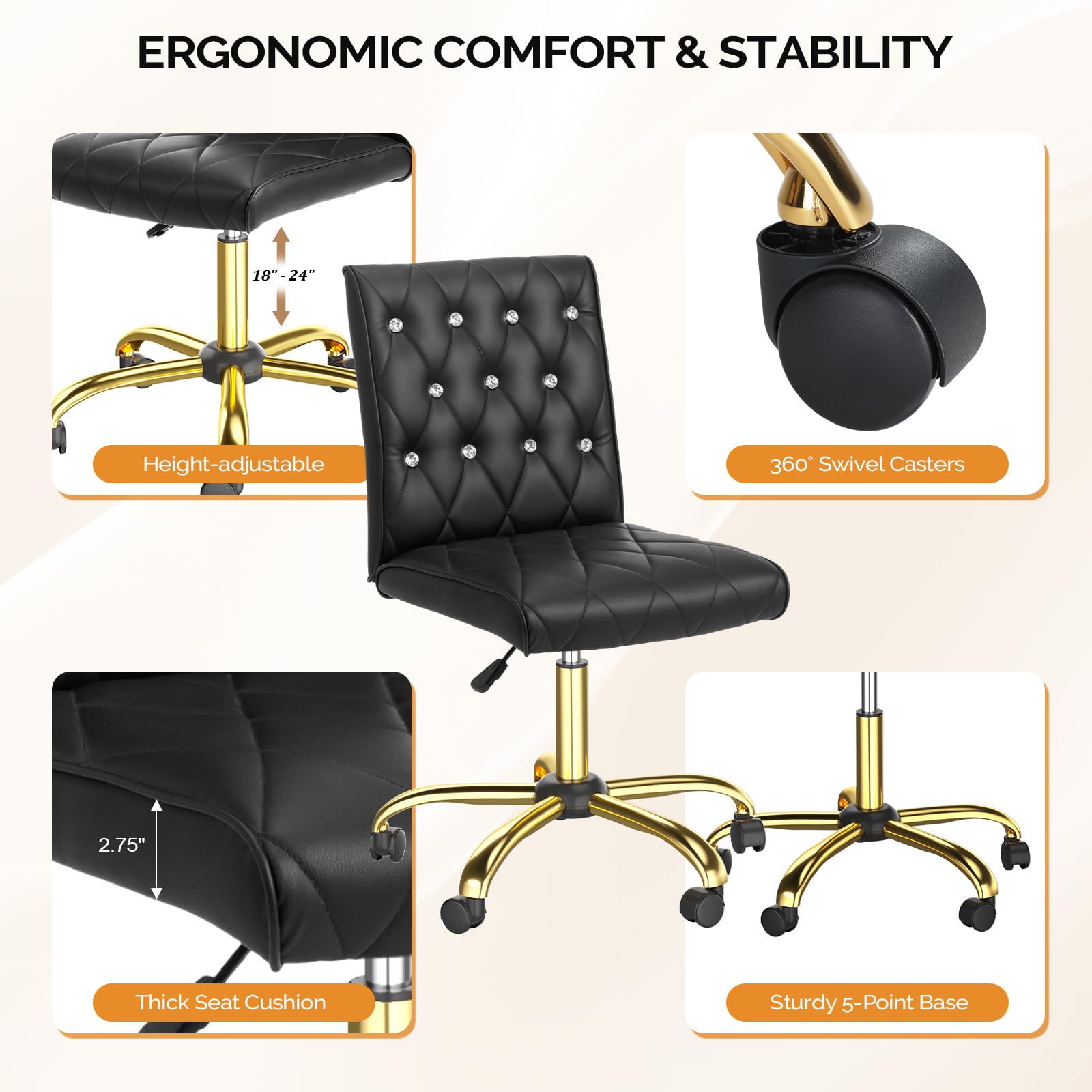 OmySalon MT-SC Nail Manicure Table w/Electric Dust Collector & Wrist Rest & Diamond Decoration