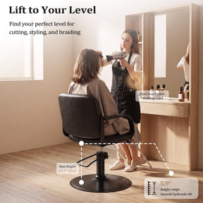 OmySalon SC1601 Hydraulic Adjustable Height 360° Swivel Styling Chair