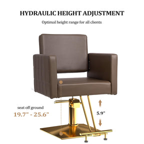 OmySalon SC2001 Heavy Duty Hydraulic Wide Seat Hair Stylist Salon Chair