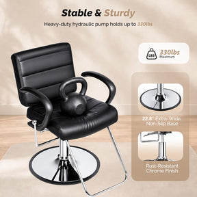 OmySalon SC3701 All Purpose Reclining Hydraulic Salon Styling Chair