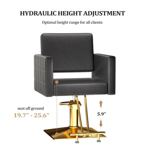 OmySalon SC2001 Heavy Duty Hydraulic Wide Seat Hair Stylist Salon Chair
