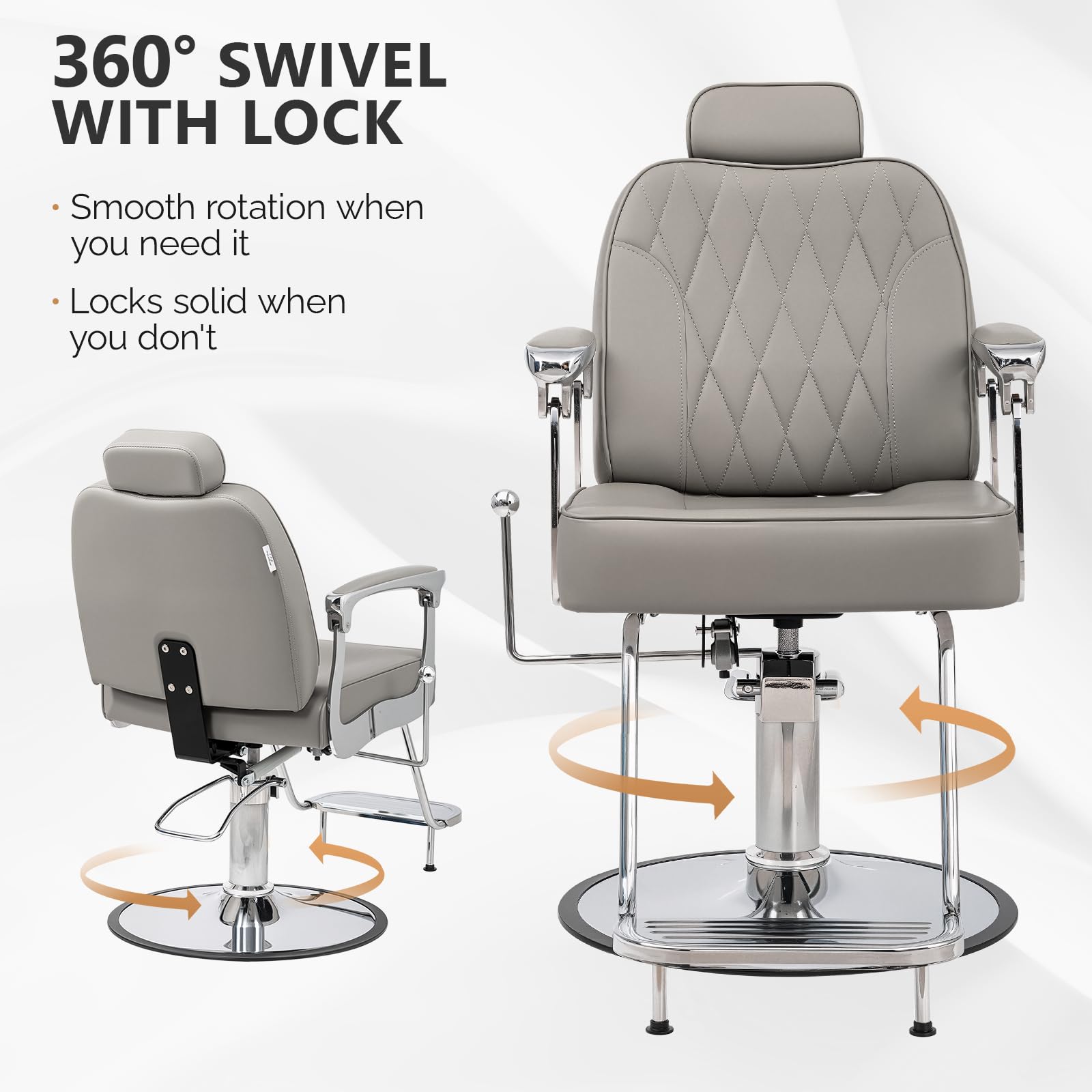 OmySalon SC3901 All Purpose Hydraulic Reclining Salon Chair w/Headrest