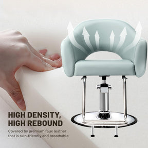 OmySalon SC3001 Modern Heavy Duty Hydraulic Swivel Hair Stylist Salon Chair w/Thickened Curved Backrest