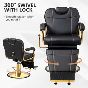 OmySalon SC4101 All Purpose Heavy Duty Hydraulic Reclining 360° Swivel Salon Chair