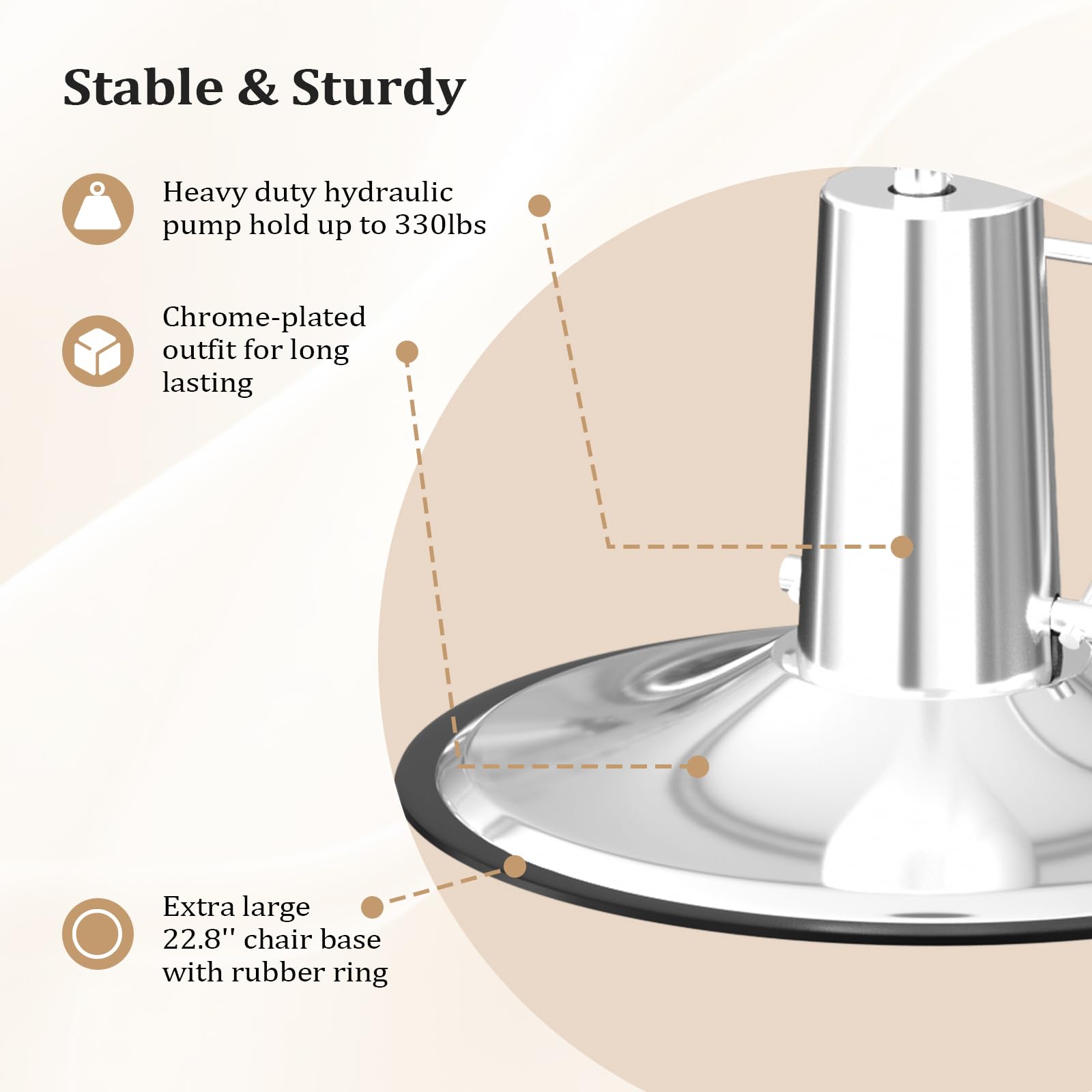 OmySalon SC3501 All Purpose Heavy Duty Hydraulic Reclining Salon Chair w/Headrest and Wave-pattern Armrests