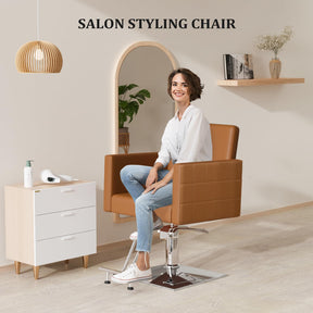 OmySalon SC2001 Heavy Duty Hydraulic Wide Seat Hair Stylist Salon Chair