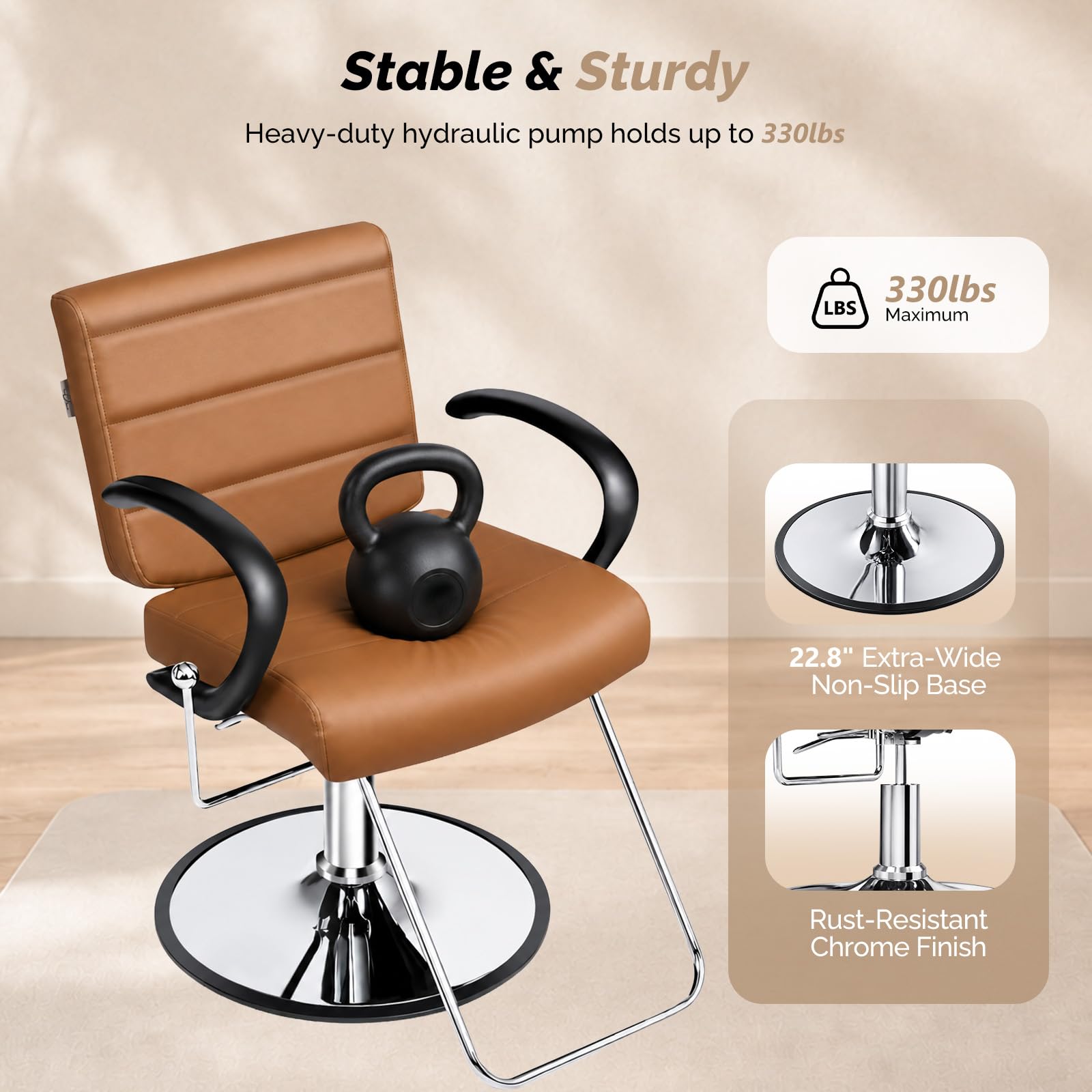 OmySalon SC3701 All Purpose Reclining Hydraulic Salon Styling Chair