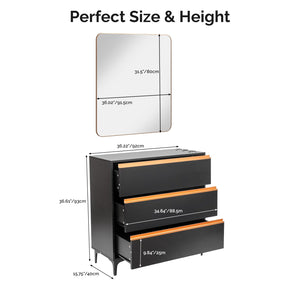 OmySalon HSCSM Salon Styling Storage Station w/Square Mirror & 3 Drawers 3 Hair Dryer Holders