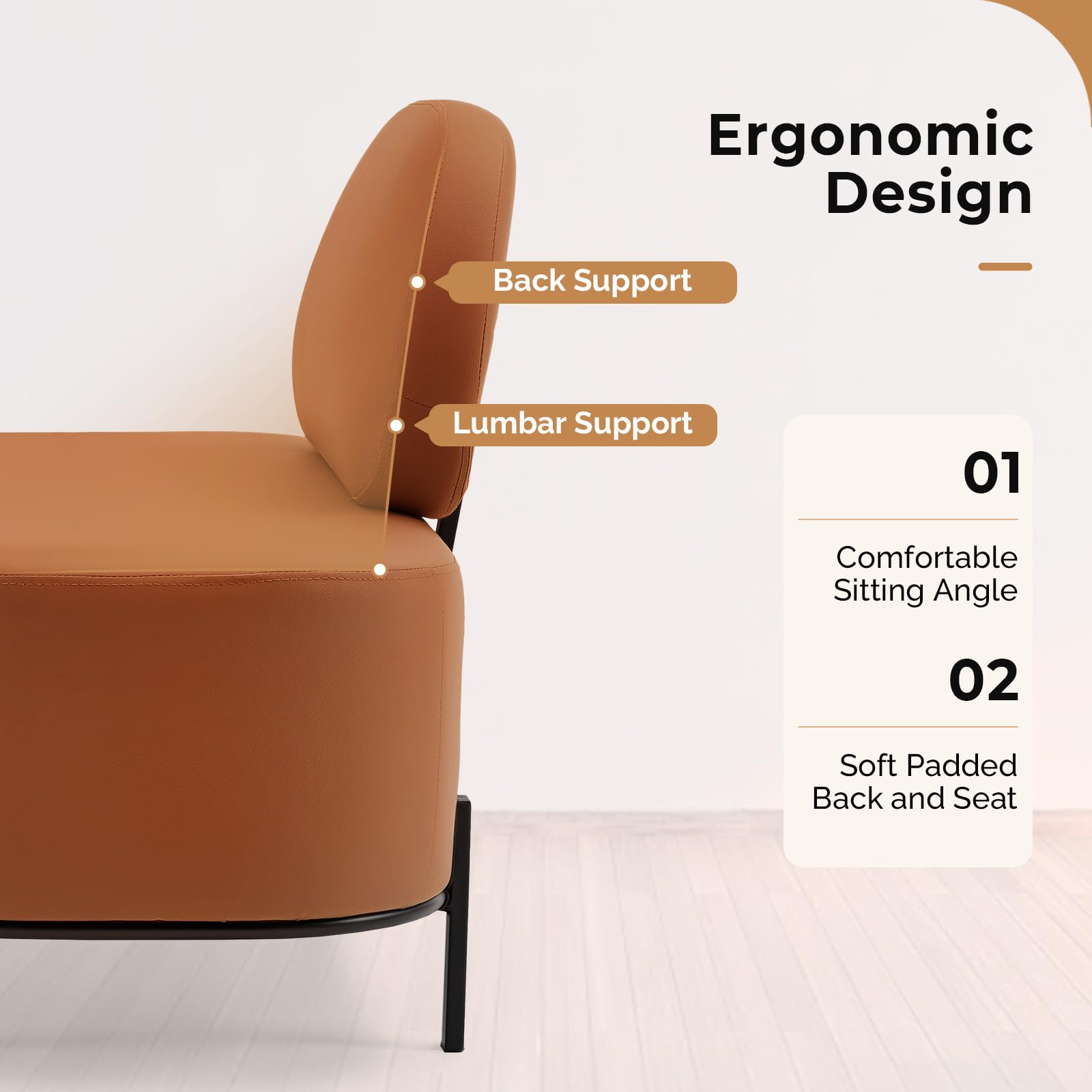 OmySalon WRB1801 55.1in Faux Leather Upholstered Waiting Room Reception Bench Chair with Backrest