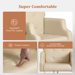 OmySalon PCM-WB 360° Rotation Hydraulic Pedicure Chair with Bubble Massage Foot Bath & Rolling Stool
