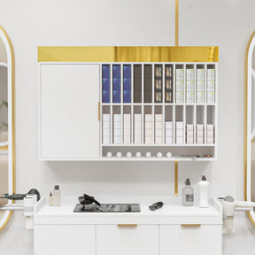 OmySalon WSCR Wall Mounted Hair Color Organizer Rack Cabinet Station