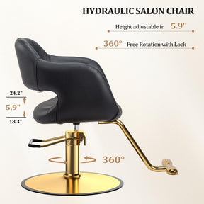 OmySalon SC3011 Heavy Duty 360° Swivel Hydraulic Styling Chair