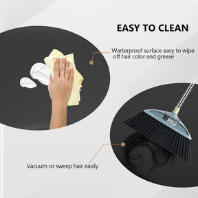 OmySalon 4’x 5’ Salon Mat Barber Floor Mat for Round Base 1/2in 5/8in Thick