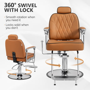 OmySalon SC3901 All Purpose Hydraulic Reclining Salon Chair w/Headrest