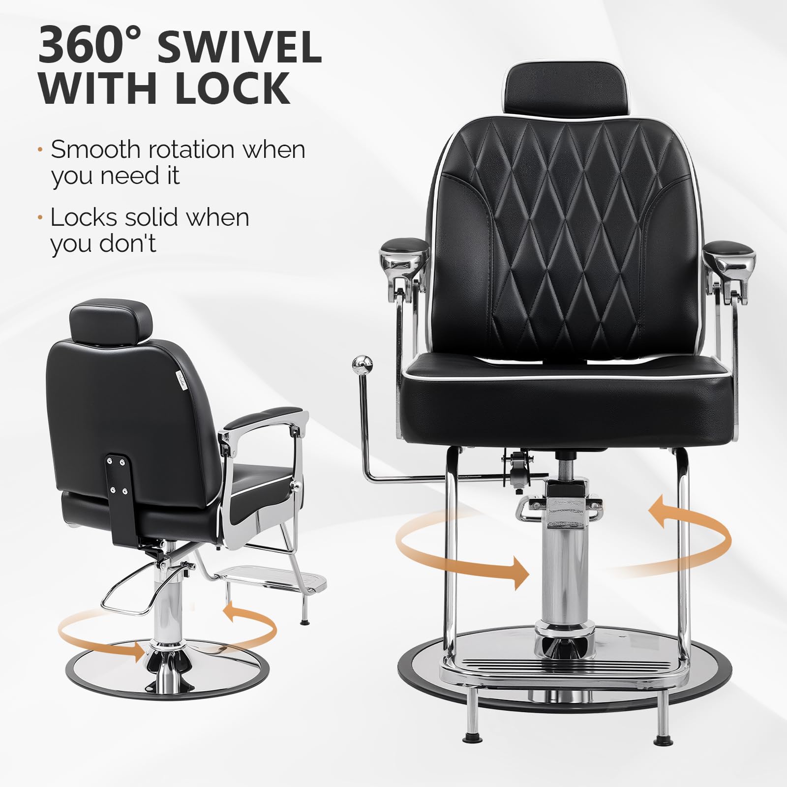 OmySalon SC3901 All Purpose Hydraulic Reclining Salon Chair w/Headrest