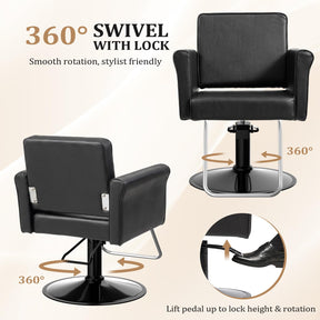 OmySalon SC2003 Heavy Duty 360° Swivel Hydraulic Salon Chair