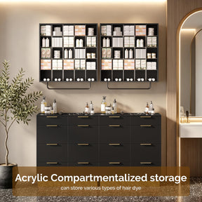 OmySalon SCRUC Wall-Mounted Hair Color Tube Organizer Rack