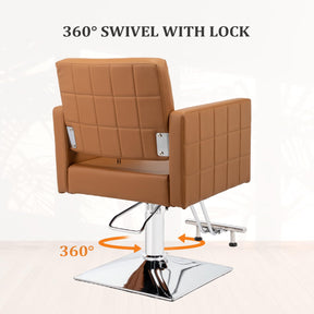 OmySalon SC2001 Heavy Duty Hydraulic Wide Seat Hair Stylist Salon Chair
