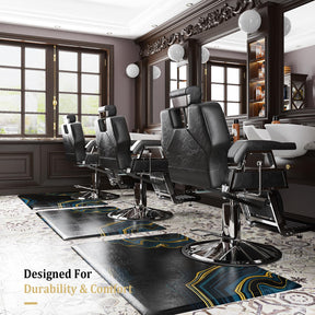 OmySalon Rectangle Salon Anti Fatigue Mat for Round Base Hair Stylist