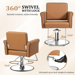 OmySalon SC2003 Heavy Duty 360° Swivel Hydraulic Salon Chair