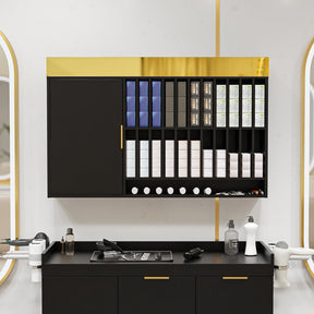 OmySalon WSCR Wall Mounted Hair Color Organizer Rack Cabinet Station
