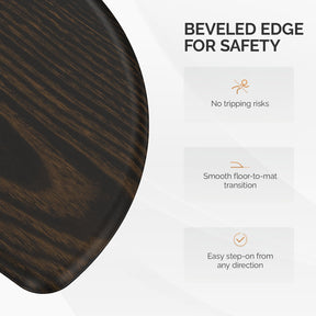 OmySalon 3' x 5' Semi-Circle Anti-Fatigue Salon Mat with Round Cutout 5/8" Thick