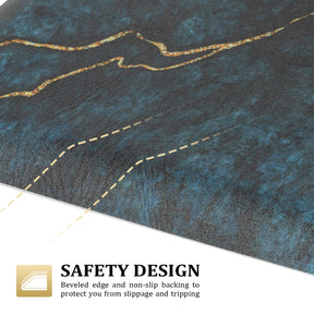 OmySalon 3'x5' Semi Circle Salon Anti Fatigue Mat with Round Cutout 5/8" Thick