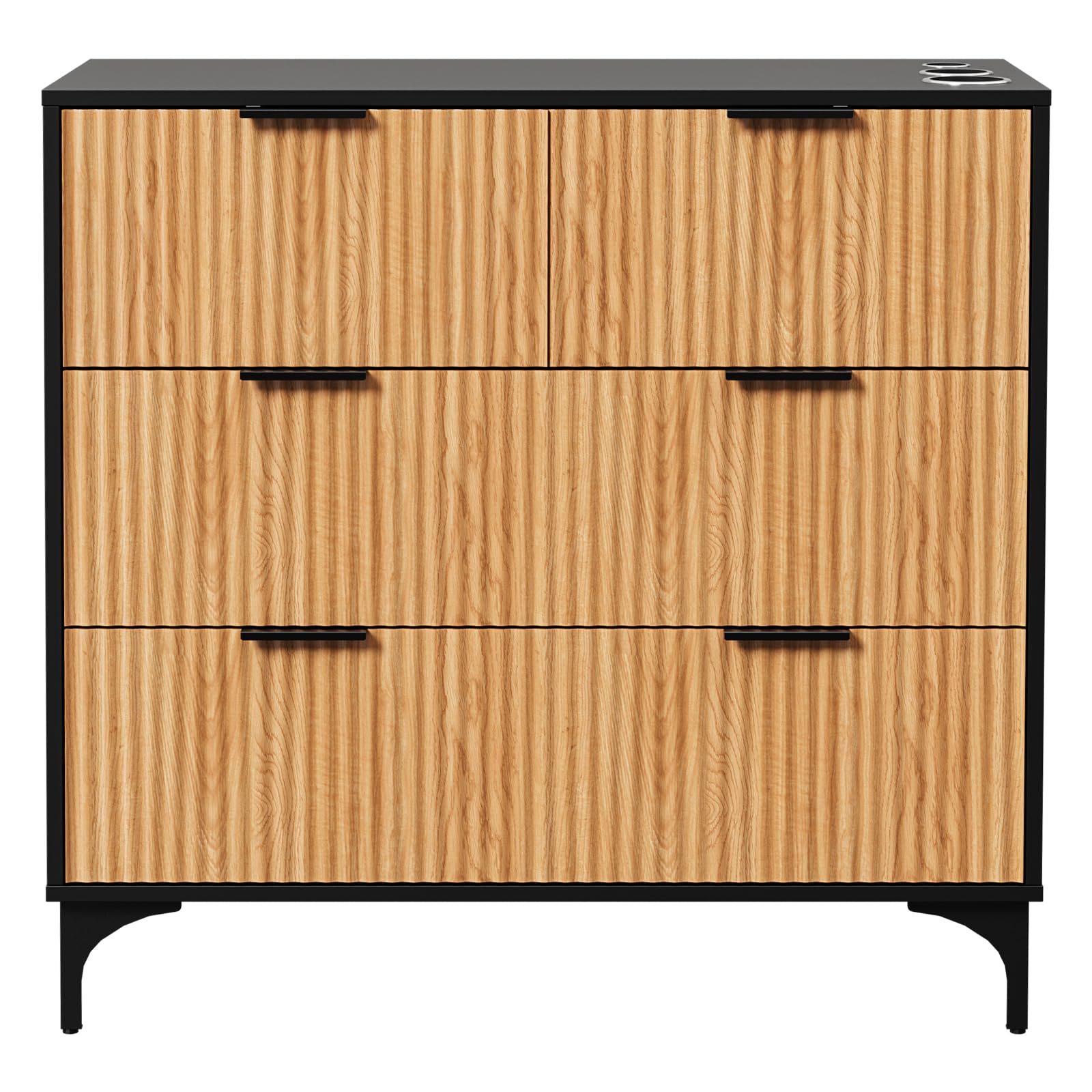 OmySalon WSCTD Modern Retro Salon Styling Station with 4 Drawers & 3 Tool Holders