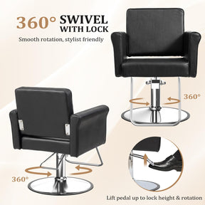 OmySalon SC2003 Heavy Duty 360° Swivel Hydraulic Salon Chair