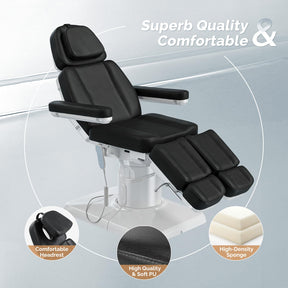 OmySalon LBTC2 73in Electric Tattoo Facial Bed with 2 Motors, Remote One-touch Operate, 90° Rotation and Adjustable Split Legs