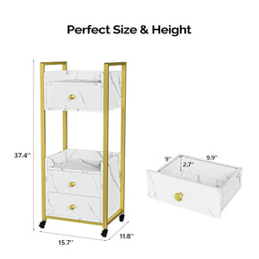 OmySalon Rolling Utility Esthetician Trolley Cart with Wheels