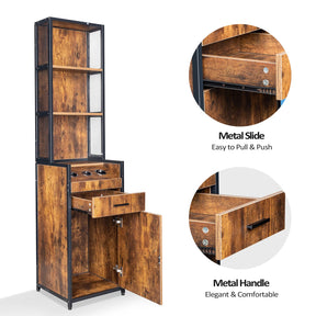 OmySalon HSC-19 Barber Storage Station Cabinet w/1 Drawer 3-Tier Storage Shelf 1 Storage Cabinet 3 Hot Tool Holders