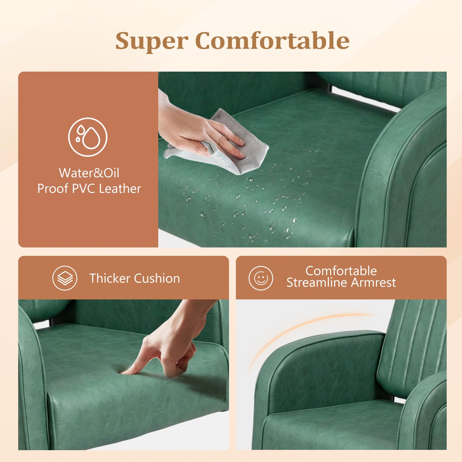 OmySalon PCM-WB 360° Rotation Hydraulic Pedicure Spa Chair with Bubble Foot Bath & Rolling Stool