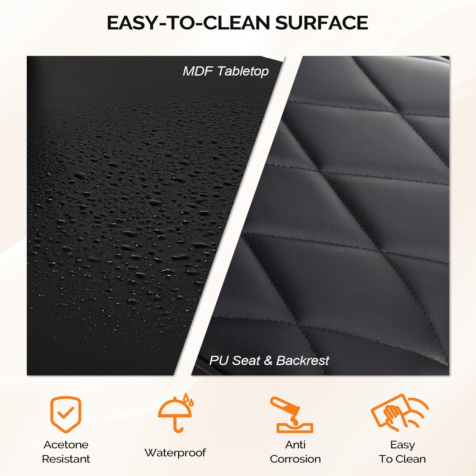 OmySalon MT-SC Nail Manicure Table w/Electric Dust Collector & Wrist Rest & Diamond Decoration