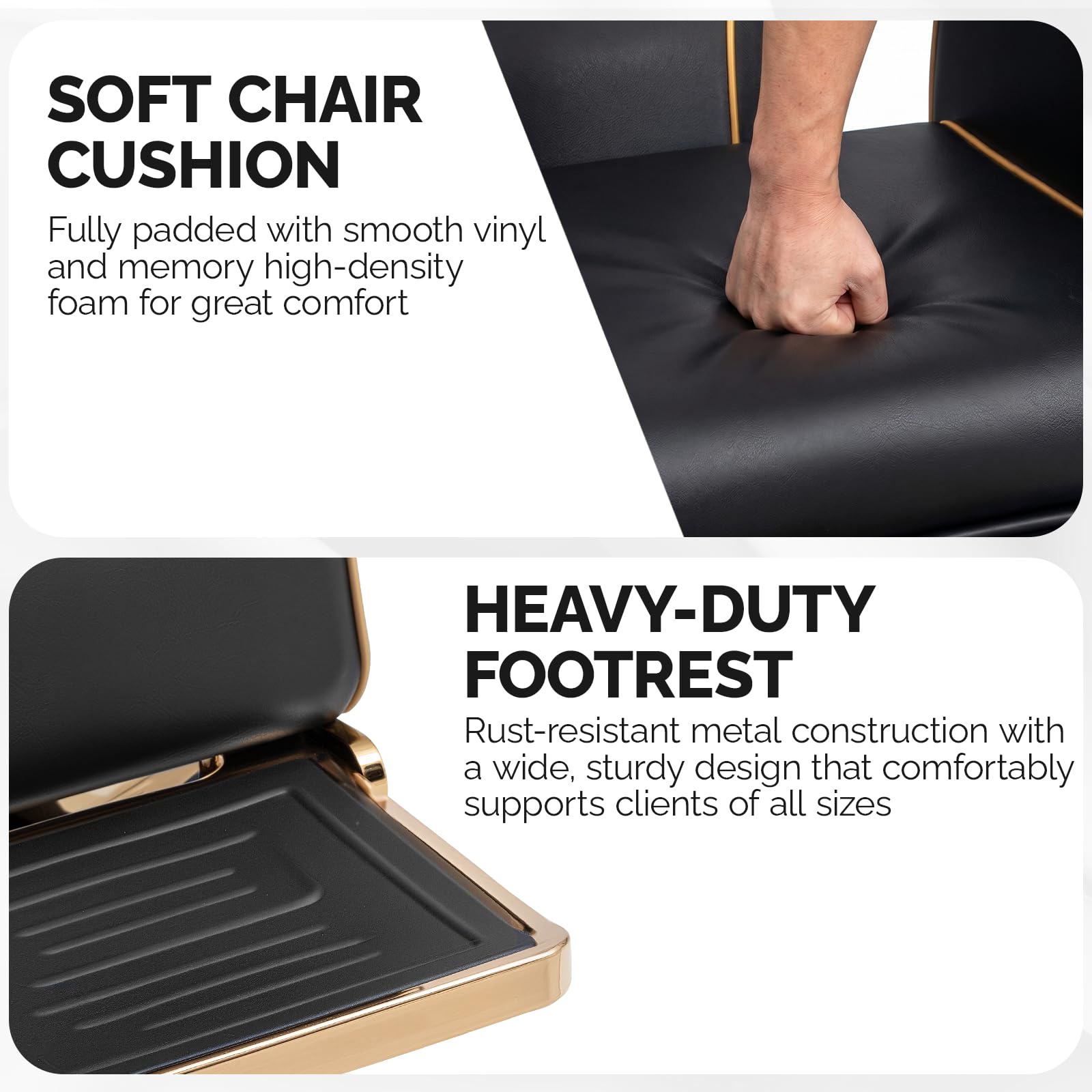 OmySalon BC1701 Heavy Duty Hydraulic Reclining 360° Swivel Barber Chair