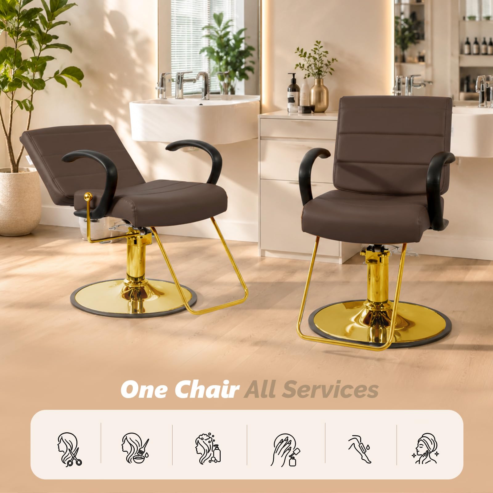 OmySalon SC3701 All Purpose Reclining Hydraulic Salon Styling Chair